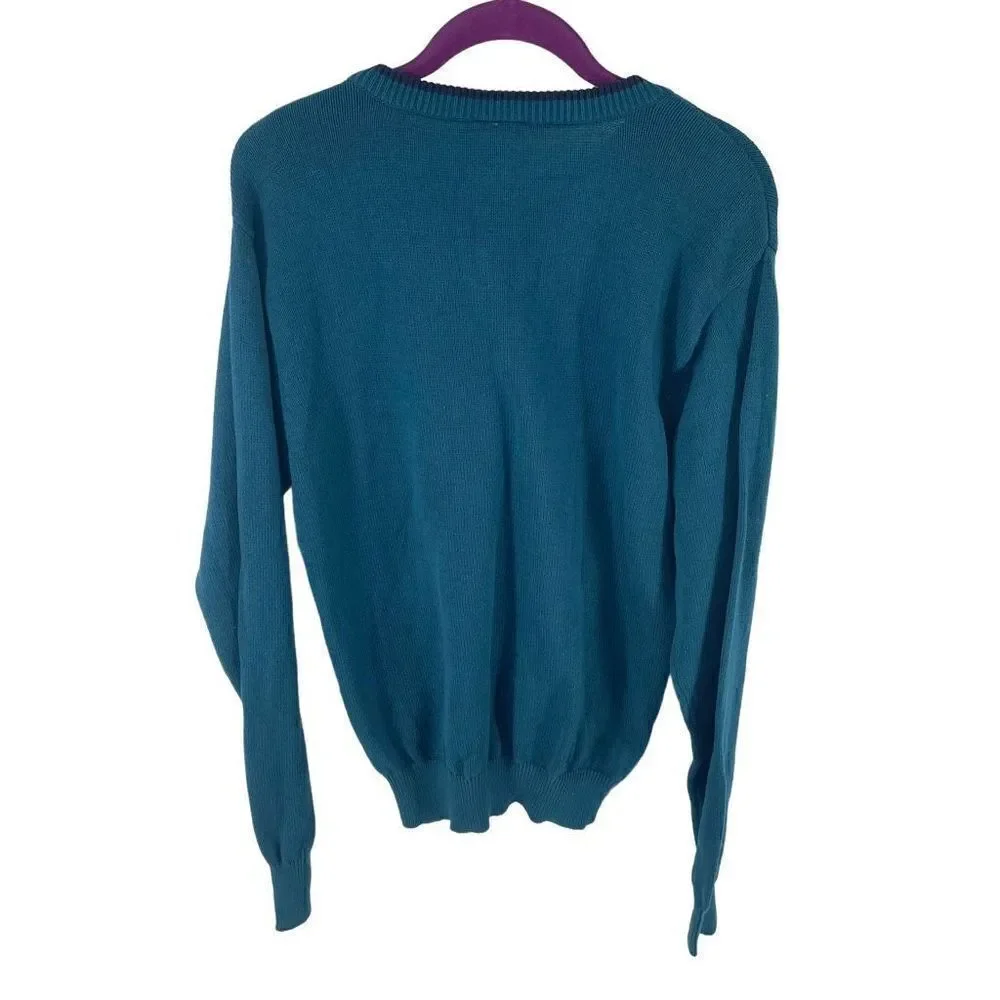 Scandia Woods mens V-neck Ribbed Knit Sweater Size M